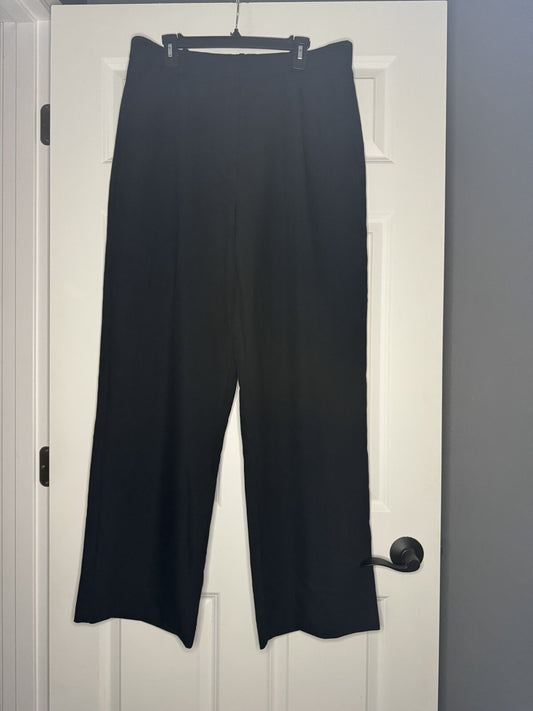 Abercrombie Sloane Tailored Pants Ultra High Rise Wide Leg 33/16 Long Nwt Black 