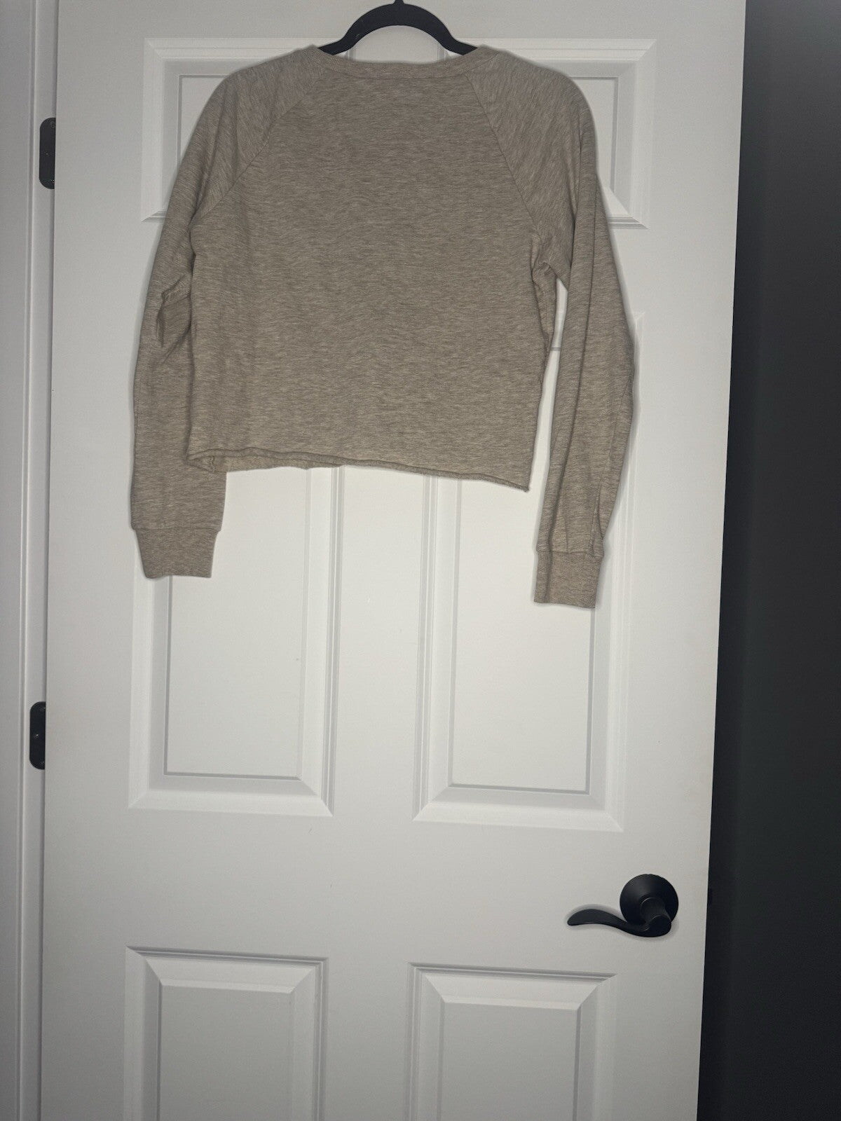 Synergy Organic Clothing Crop Sweateshirt Small Beige Compass 