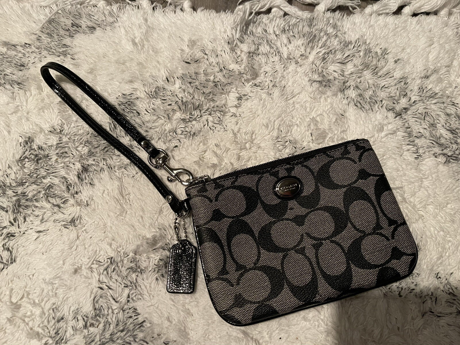 Black coach wristlet new without tags