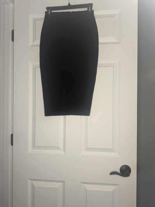 Express Skirt Black Lined Print Size 0 Nwt 