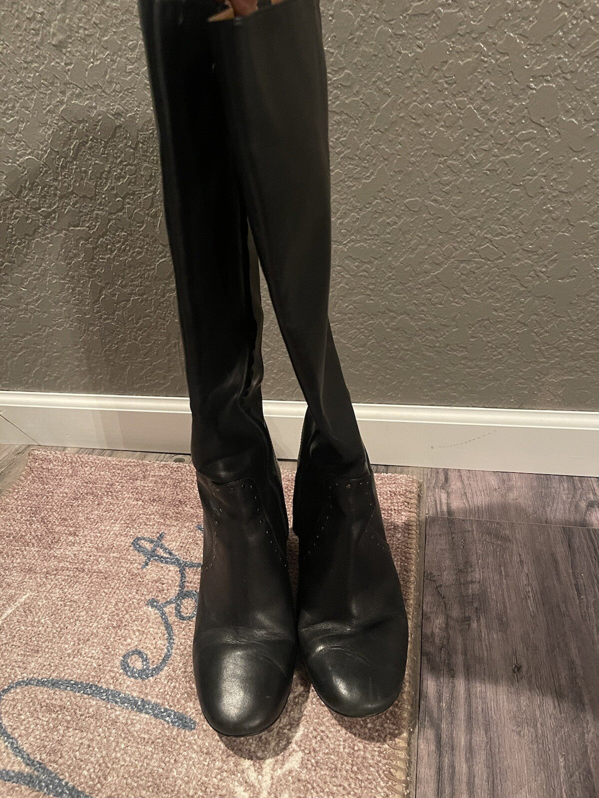Coach Tall Black Womens Boots Size 10 Leather