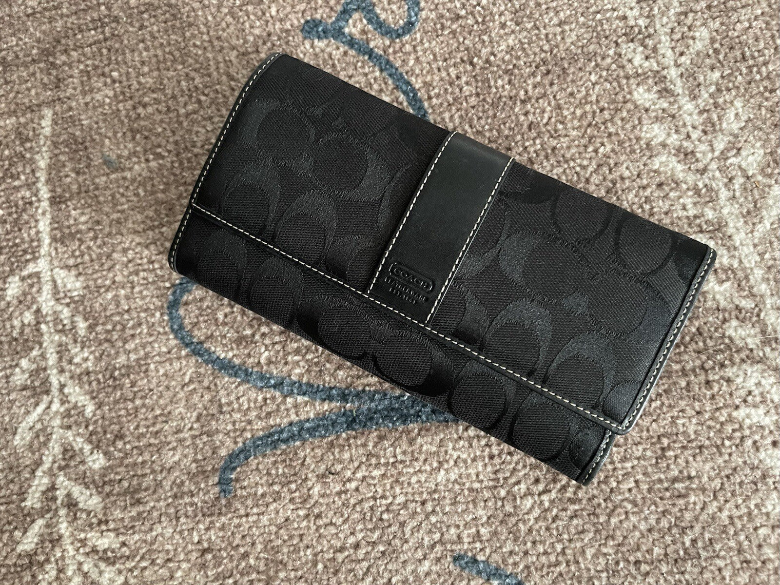 Coach wallet black logo print 
