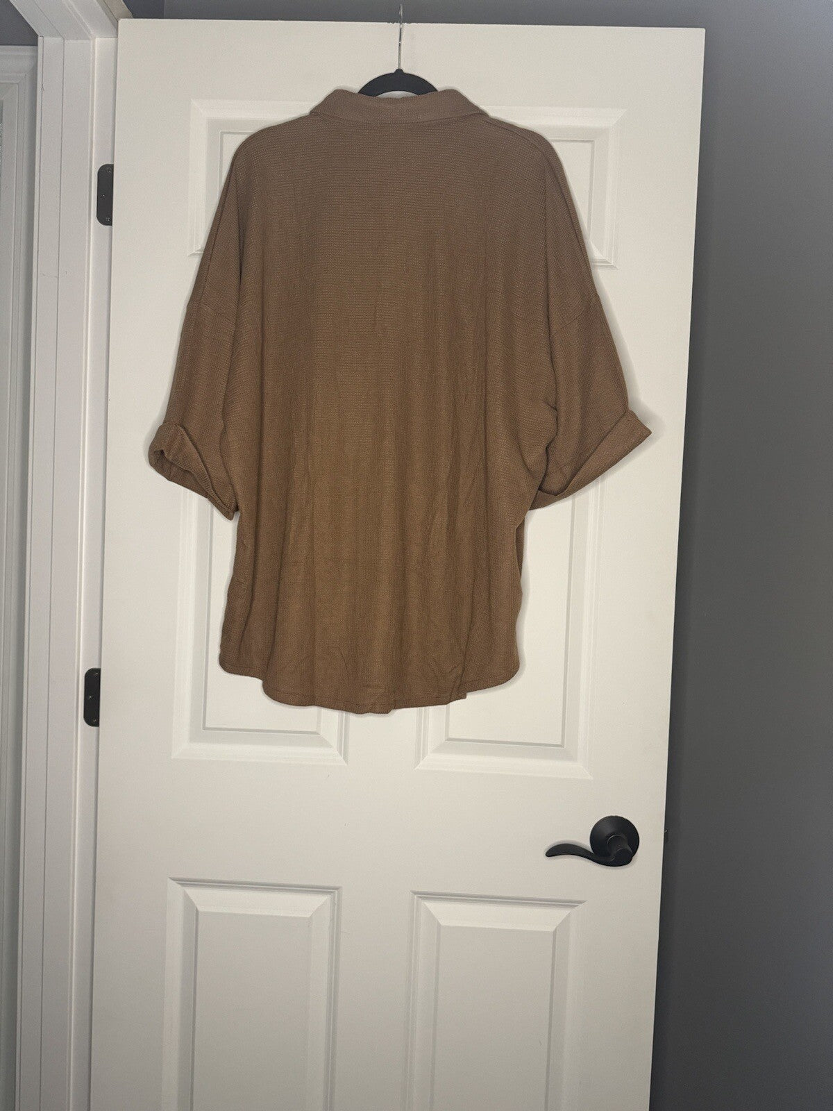Ekouaer 2 Piece Outfit Xxl Brown Button Up Short Sleeve Shorts Nwt