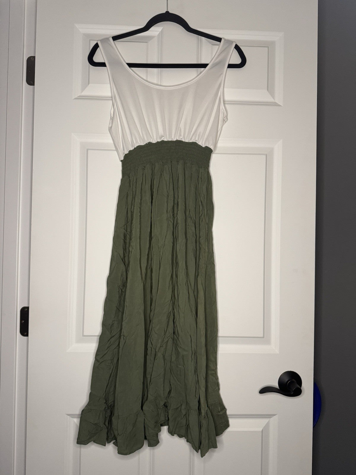 Unbranded Sleeveless Dress Medium White Green Nwot 