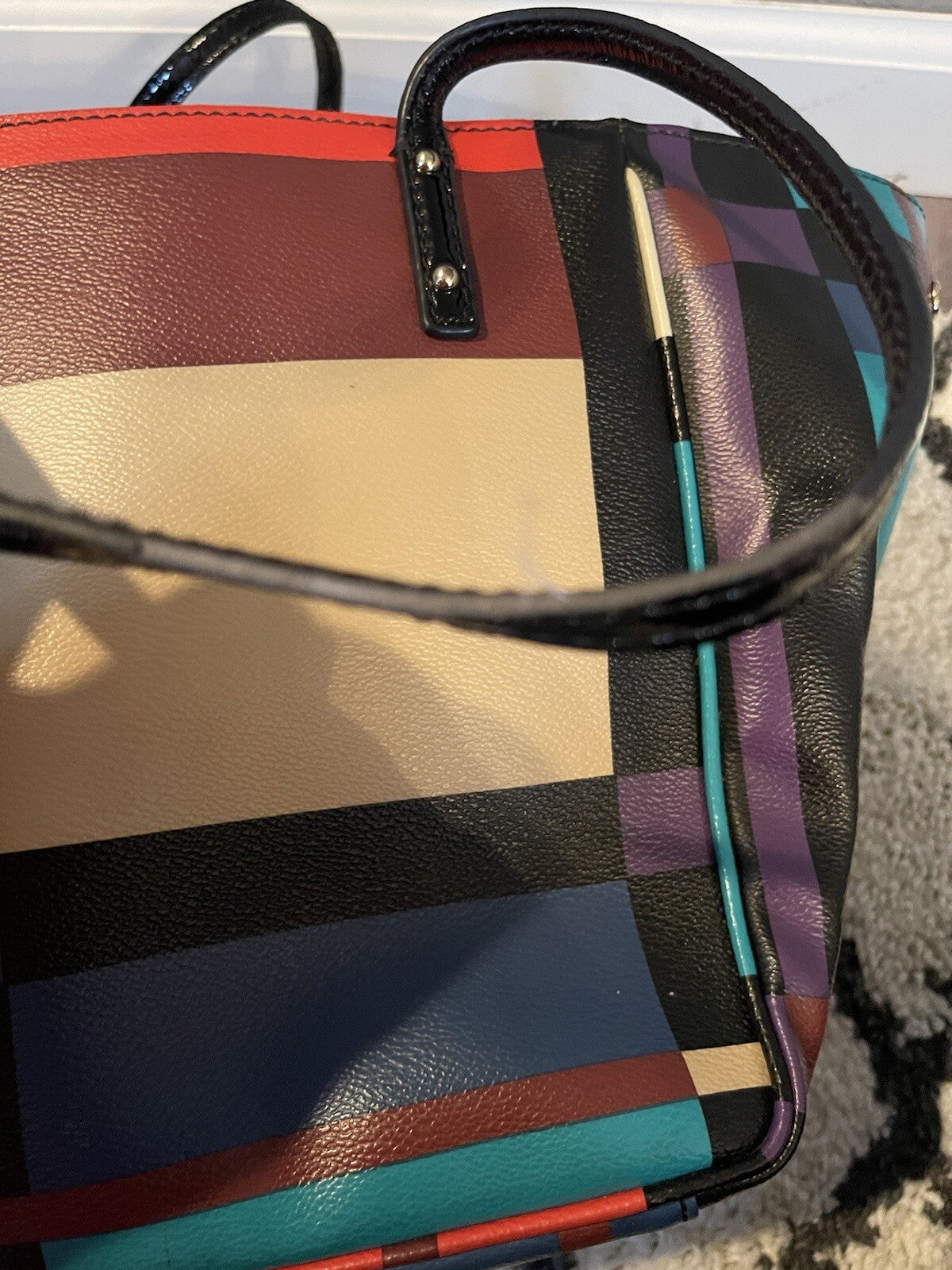 Kate Spade Purse Black Green Plum Red Beige 