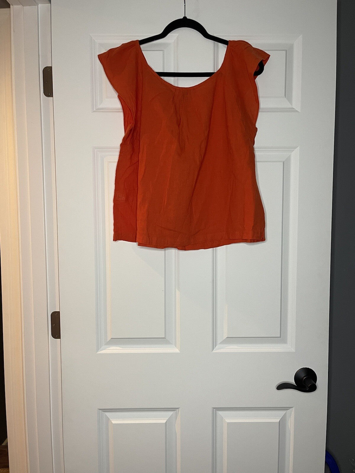 Banana Republic short sleeve blouse large reddish orange NWT