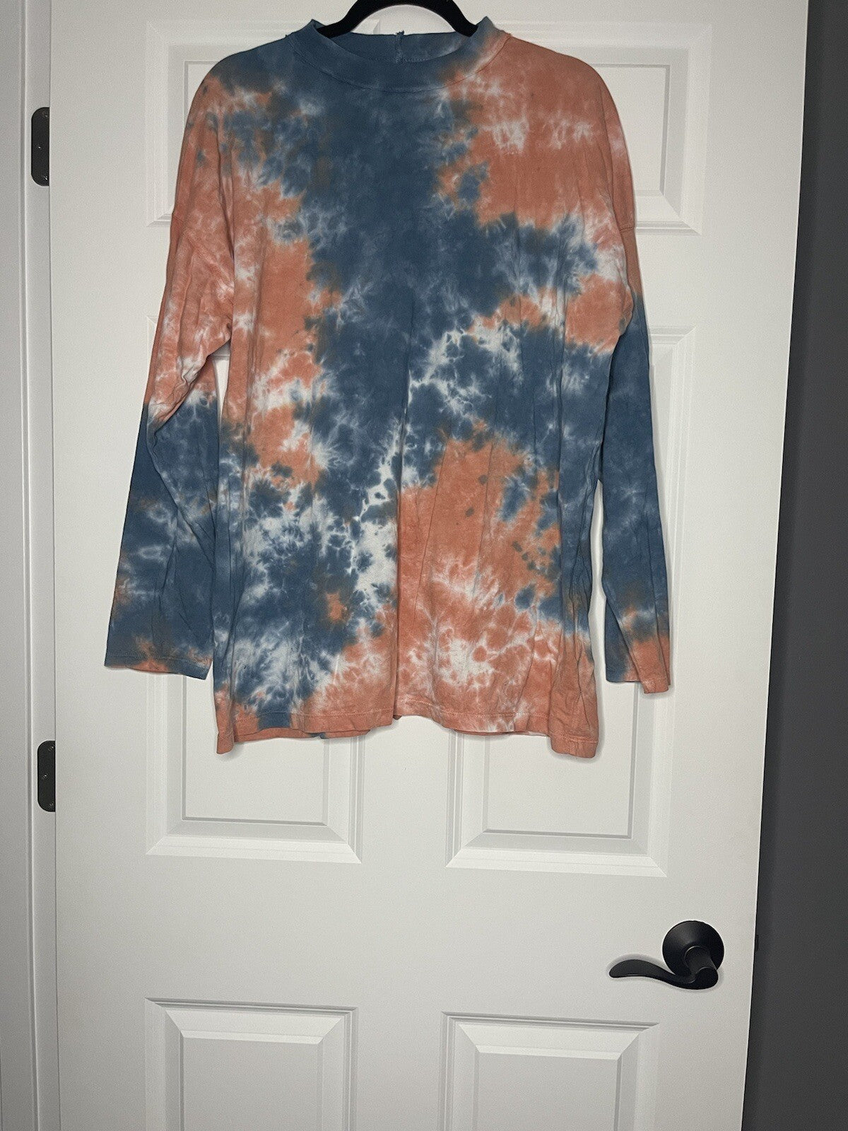 Free people Long sleeve red blue white tie dye medium 