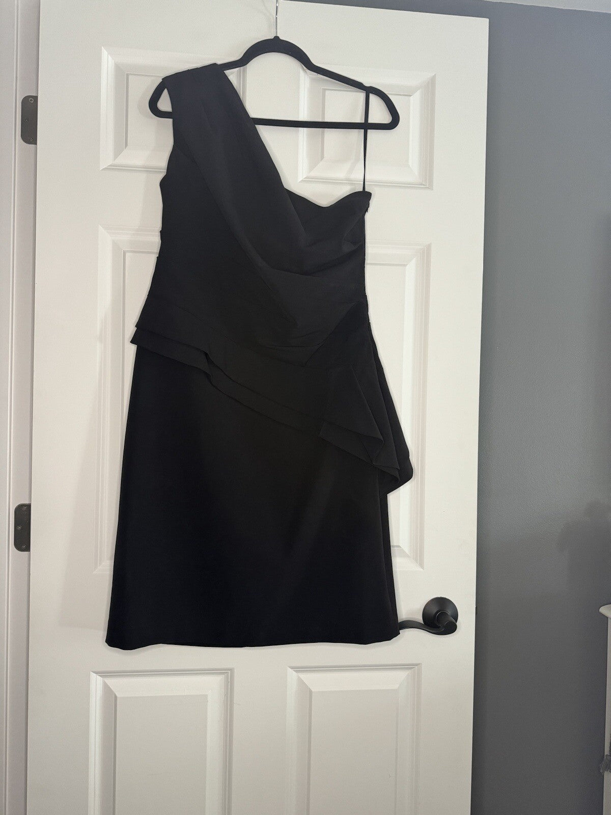 Ralph Lauren One Shoulder Dress Black Size 14 
