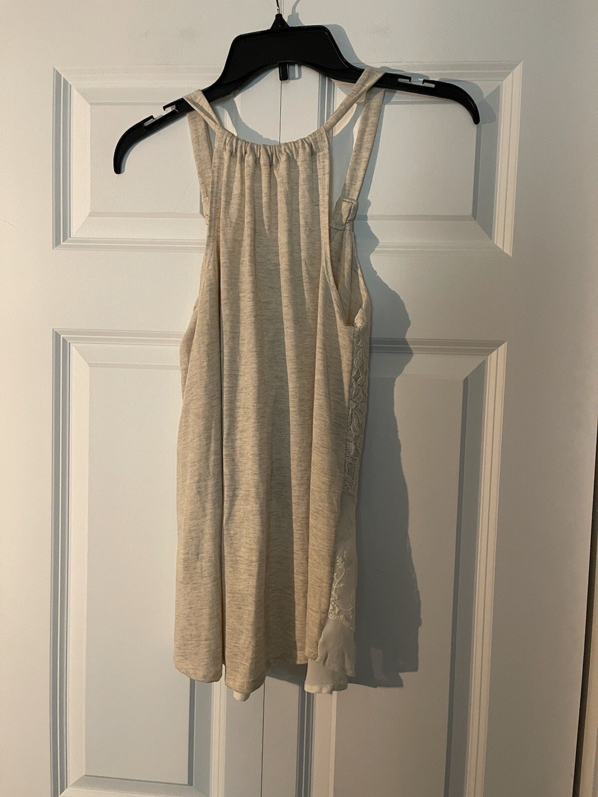 Infinity Raine sleeveless blouse small beige nwt