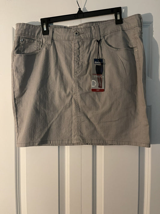 Denizen skirt size 18 gray mid rise essential stretch new with tags