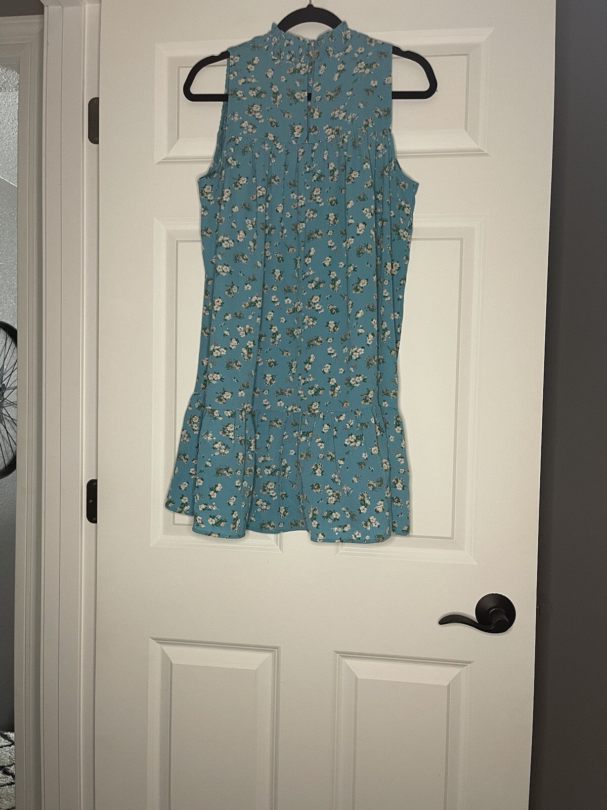 Purple Show Sleeveless Dress Large Blue W Green White Pink Floral 