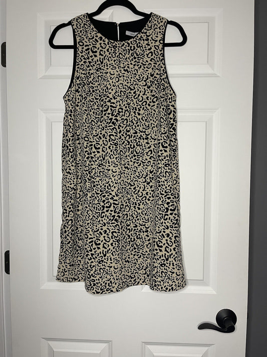 Naked zebra sleeveless dress brown black animal print medium NWT