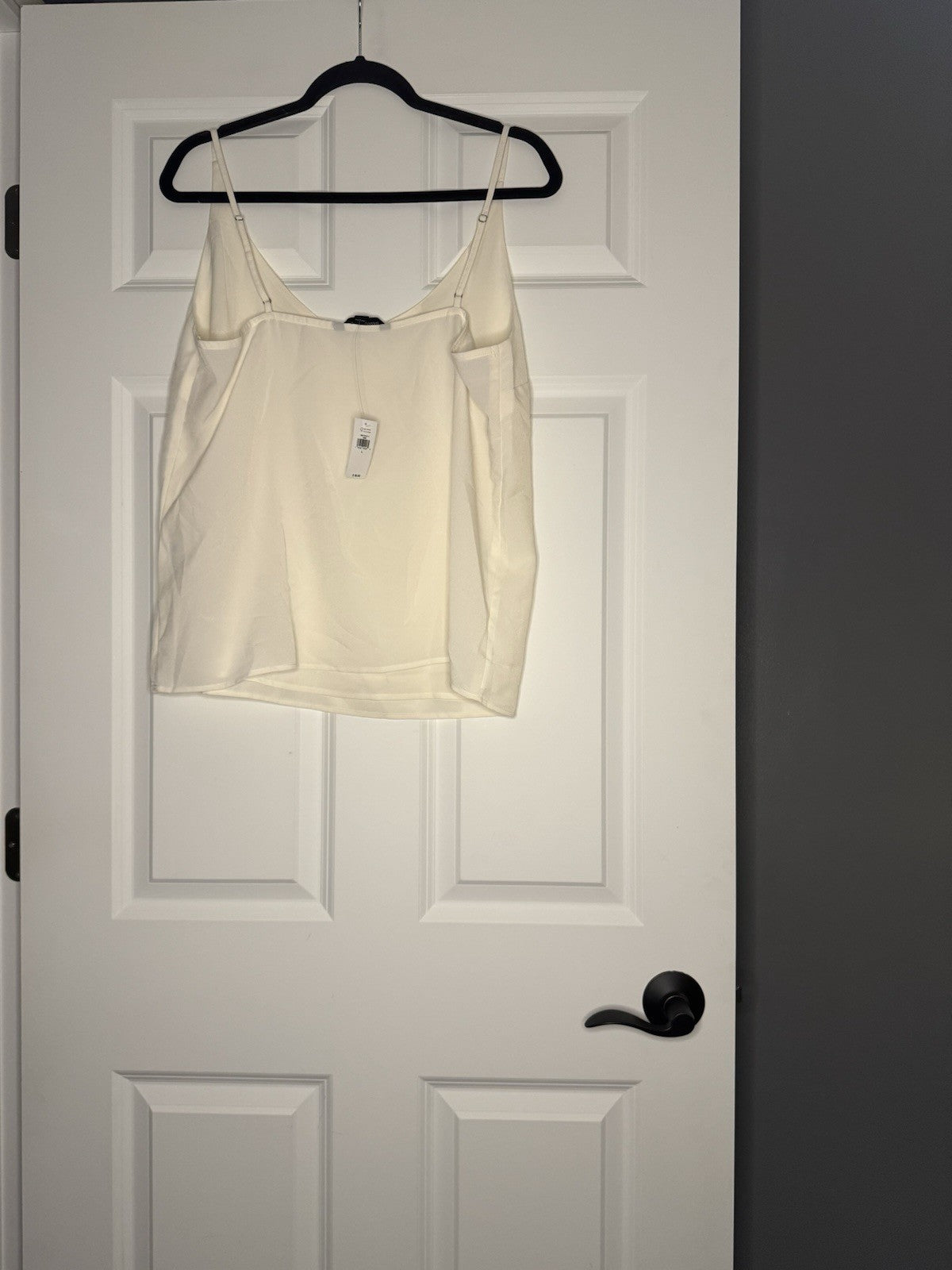 Banana Republic V Neck Spaghetti Strap Sleeveless Blouse Large Ivory Nwt 