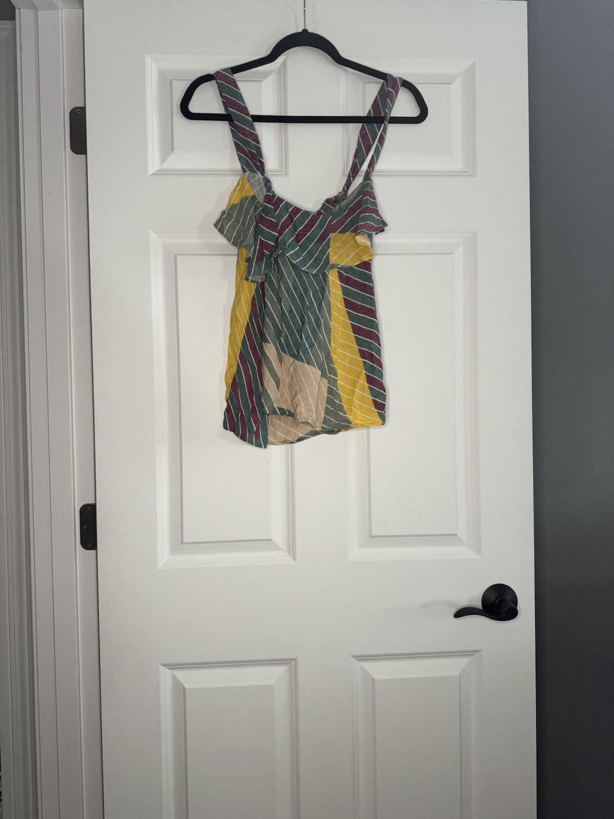 O’Neill Sleeveless Blouse Small Purple Green Yellow Ivory 