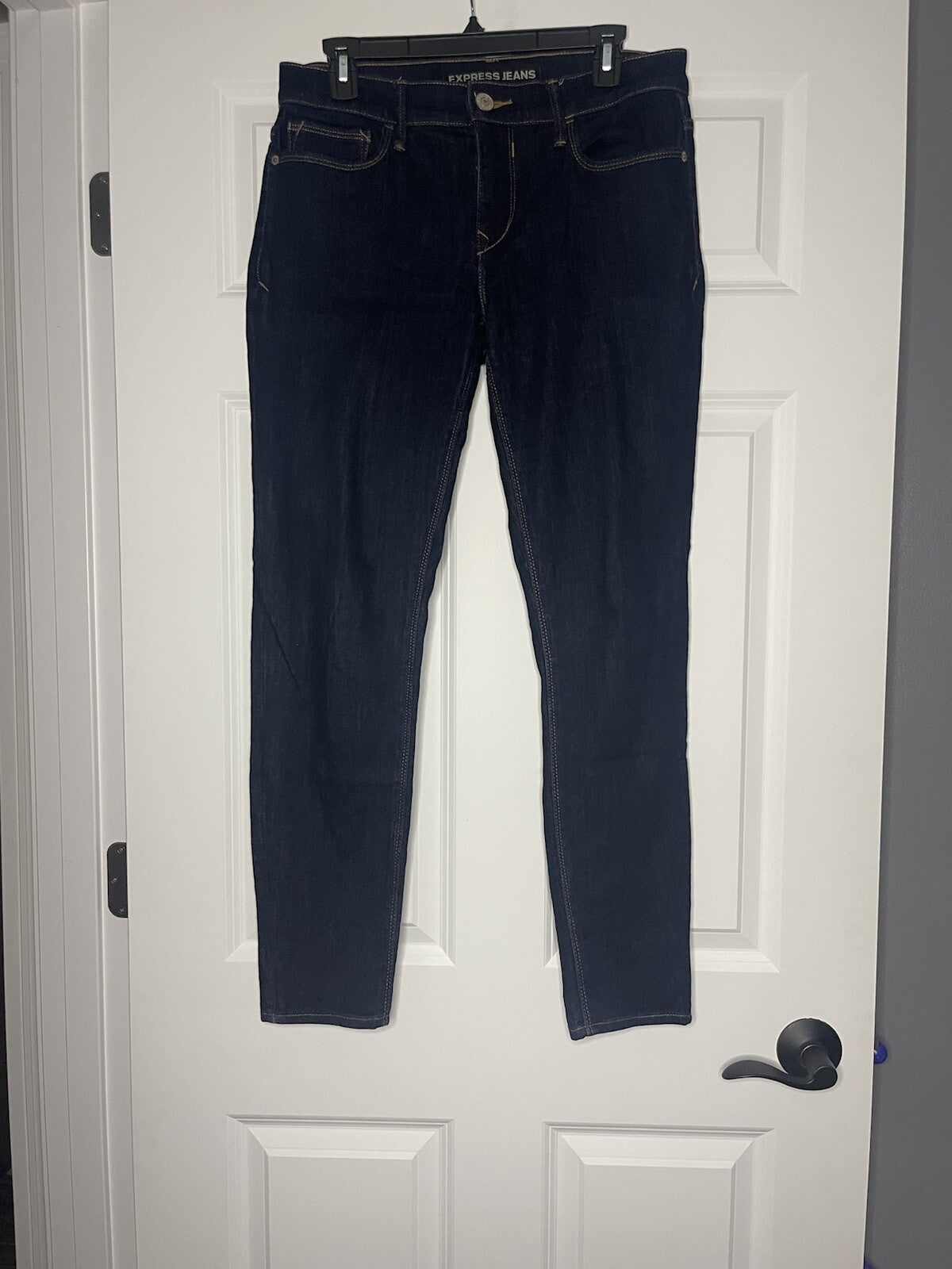 Express dark wash jeans legging midrise 8r