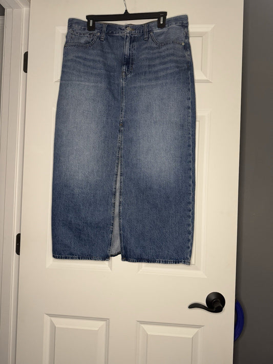 Madewell Jean Skirt Size 30 With Slit In Front 