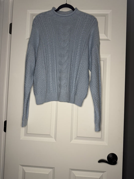 J Crew Knit Sweater Xl Baby Blue Nwt 