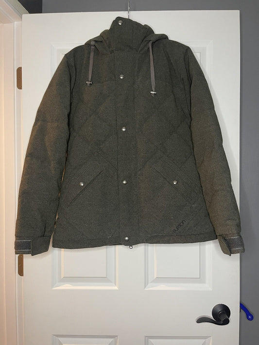 Burton dryride Quilted Coat with hood medium charcoal