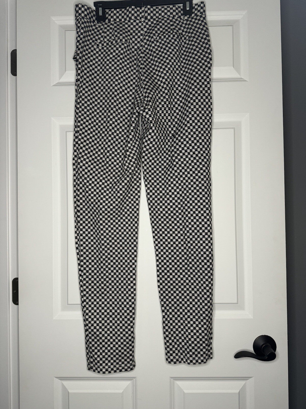 Betabrand Pants Large Black White Animal Print 