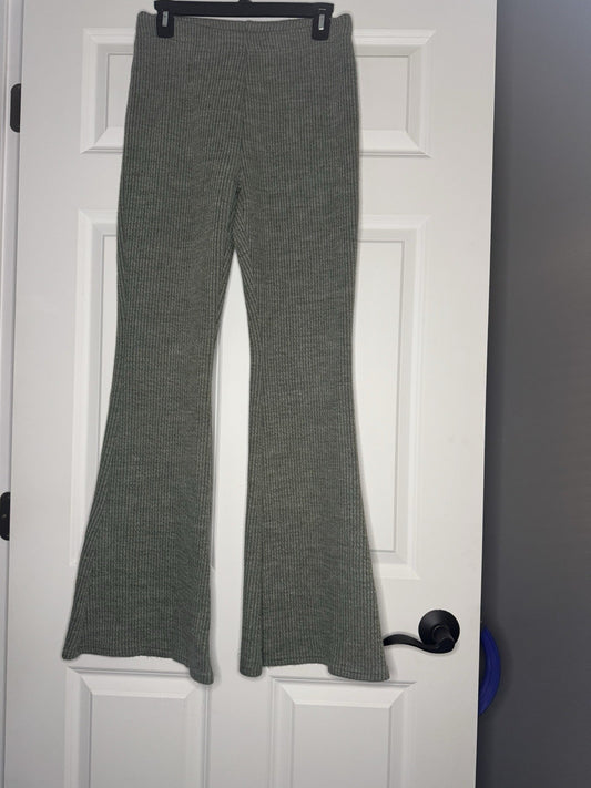 American Eagle Medium Green Ribbed Bell Bottoms 