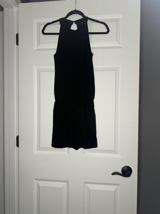 Merokeety Short Sleeve Romper W Pockets Small Black 