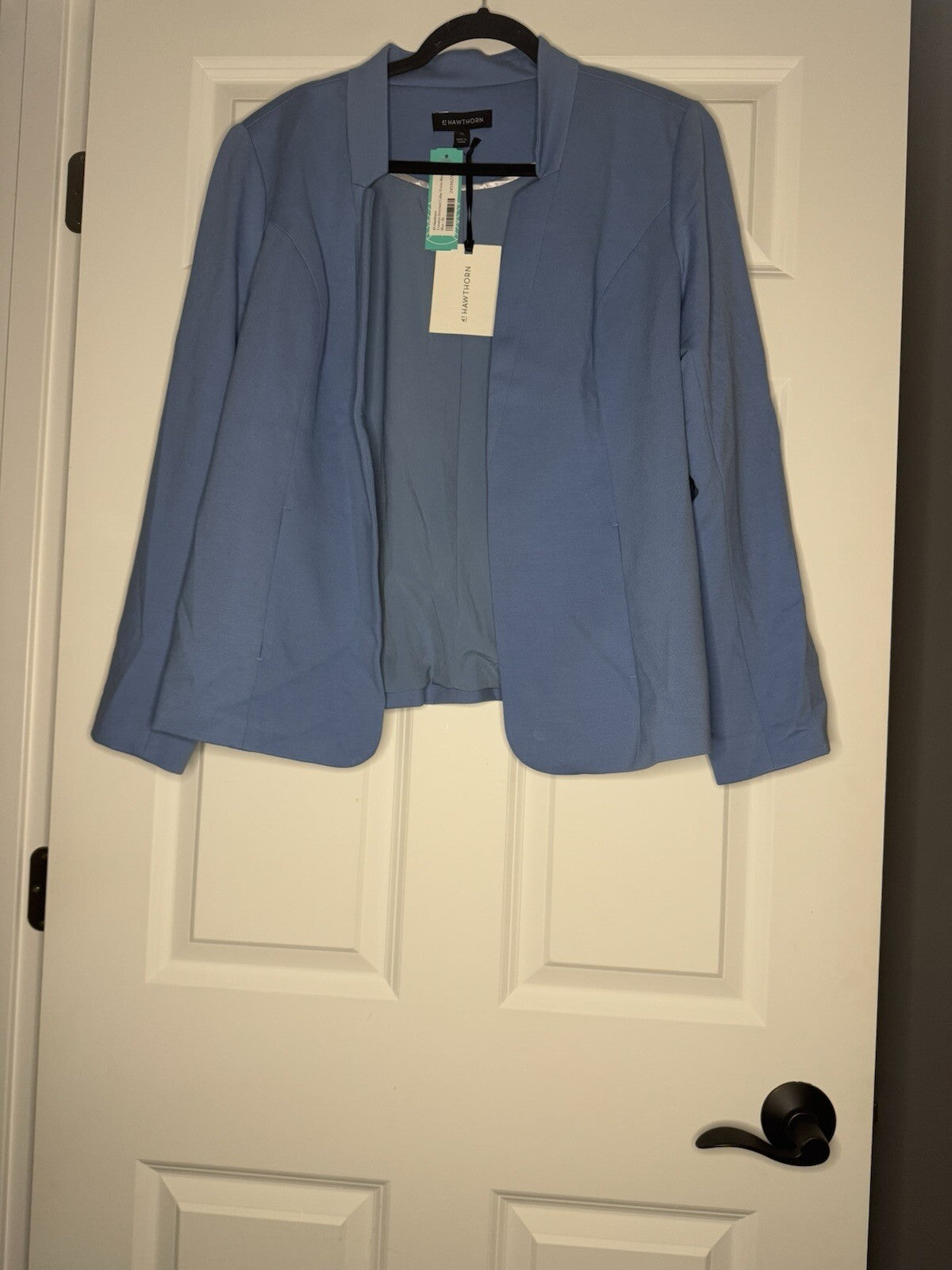 41 Hawthorn Froswick Notched Collar Ponte Blazer Blue Xl Nwt 