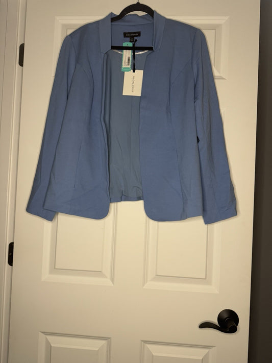 41 Hawthorn Froswick Notched Collar Ponte Blazer Blue Xl Nwt 