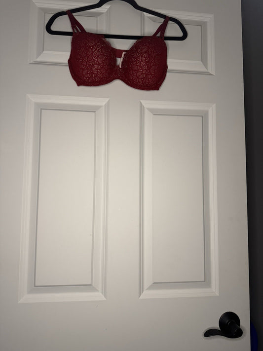 Victorias Secret Dream Angels Lined Demi 34 DD Red Lace Bra Nwt 62.50