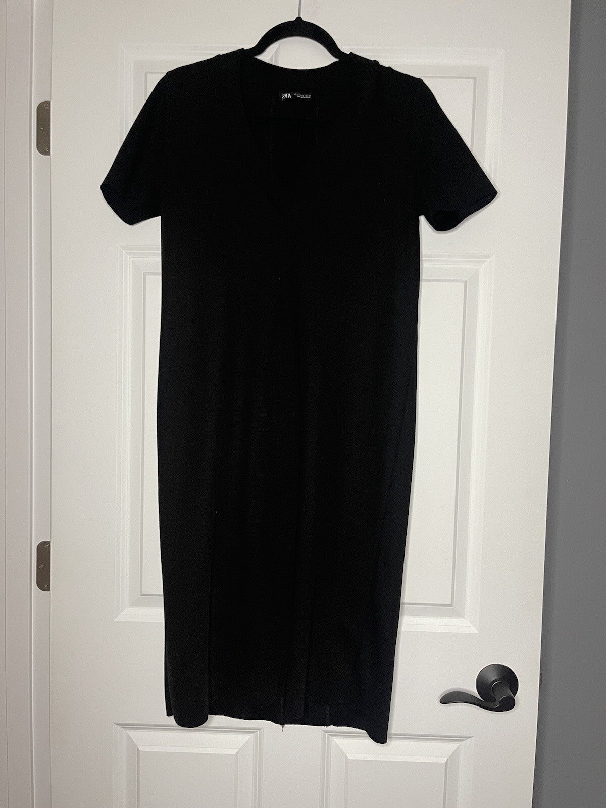 Zara short sleeve black dress small