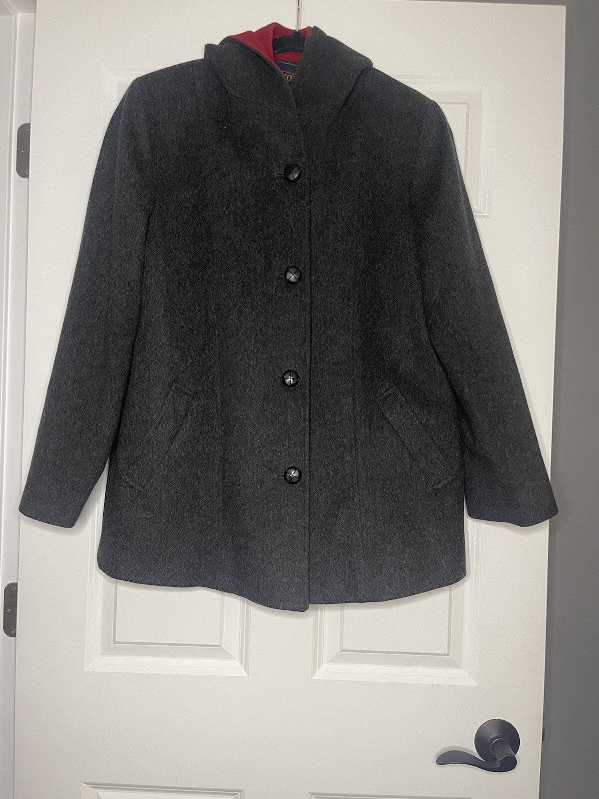 Pendleton Wool Coats With Good  Size 10 Red And Gray 