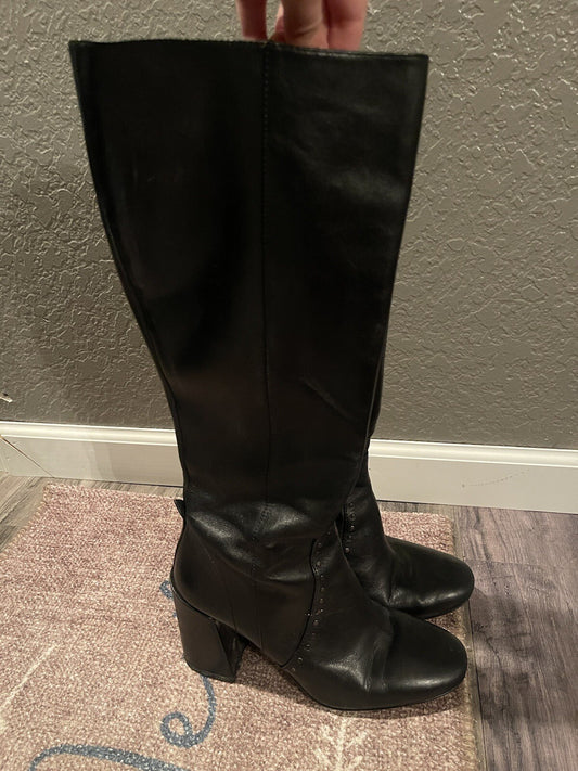 Coach Tall Black Womens Boots Size 10 Leather