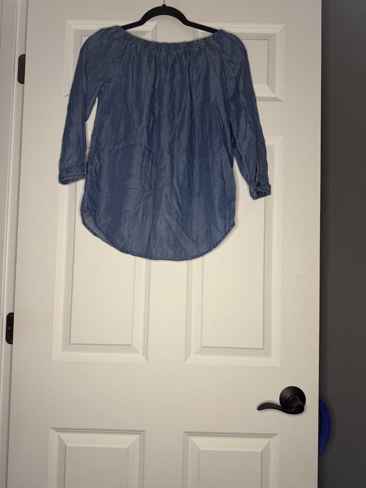 Beach Lunch Lounge 3/4 Sleeve XS Top Blue 
