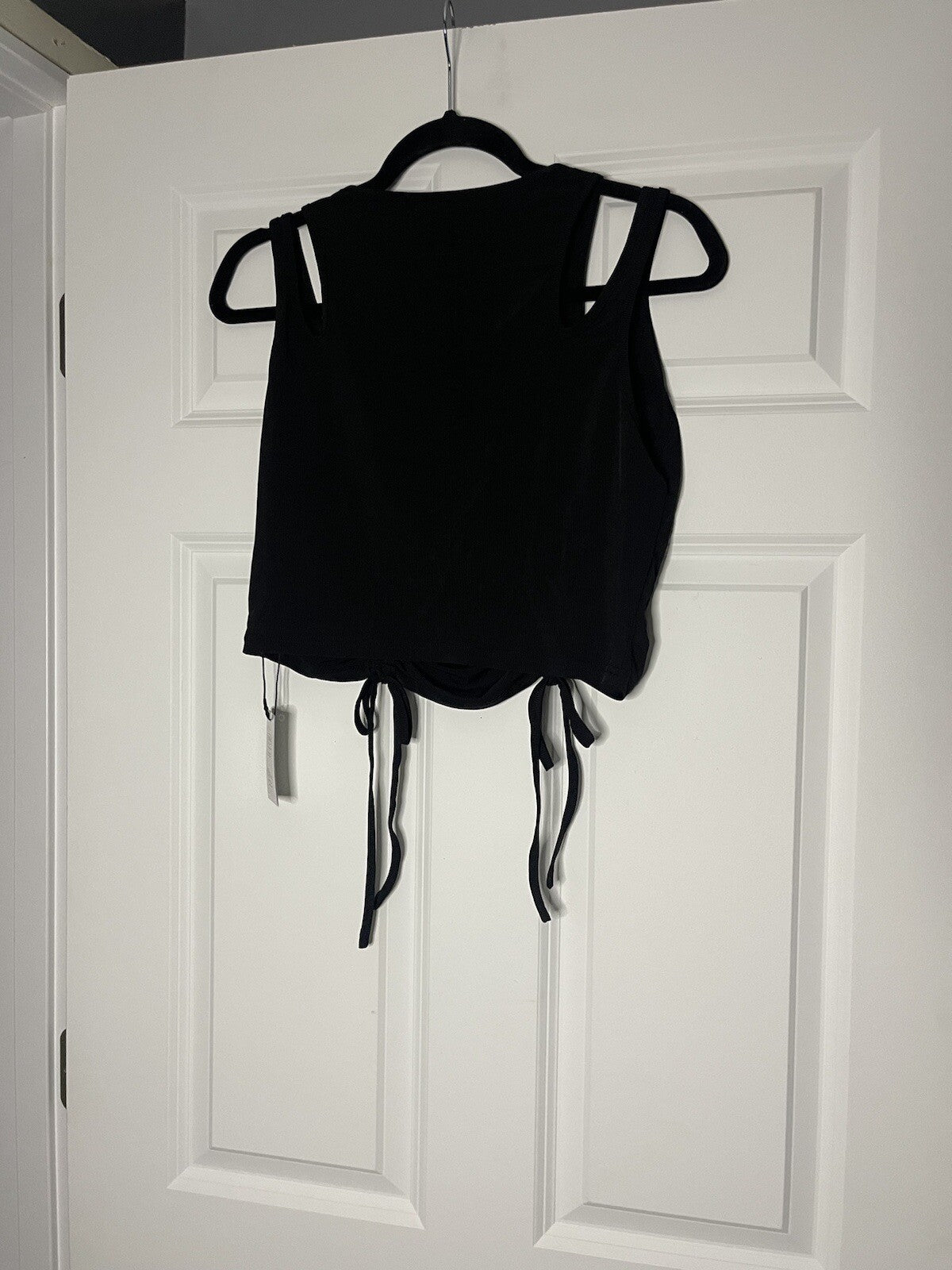 Cider black cropped sleeveless blouse xl NWT