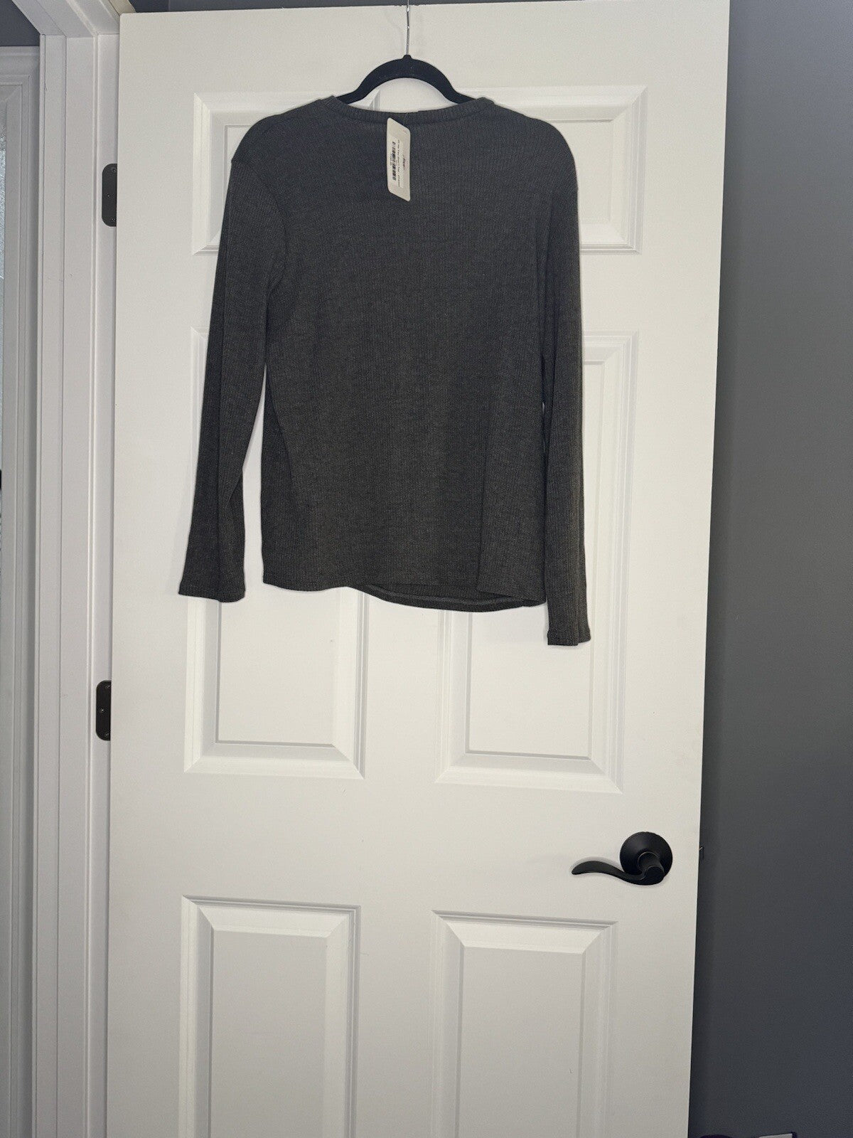 Bombom Charcoal Ribbed Top Xl Nwt