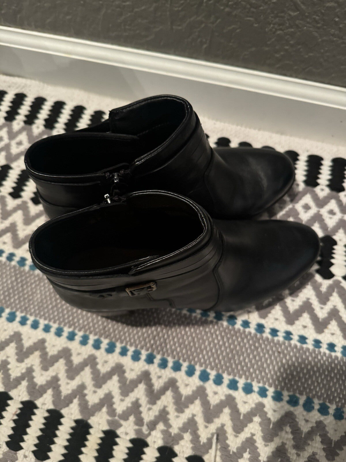 Clark’s Malvet Maria Black Leather Boots Size 9 Excellent Condition 