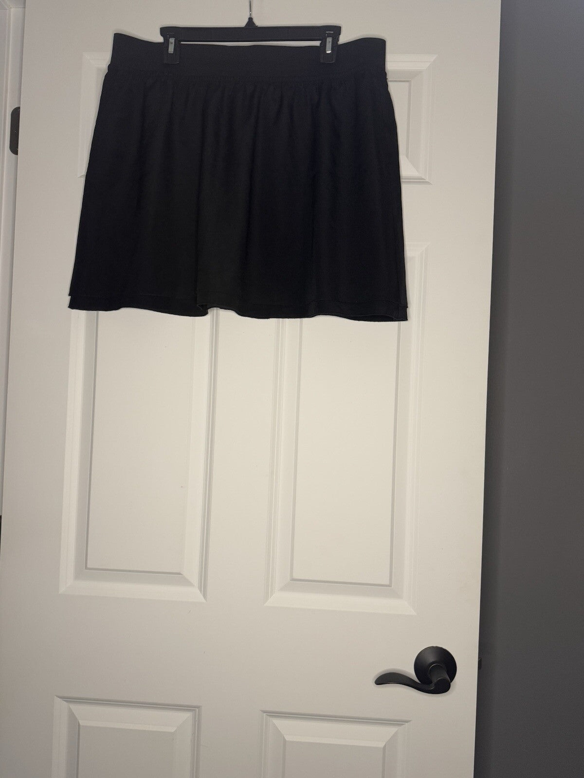 Loft Black Skirt Size 14 Elastic Waistband W Pockets 