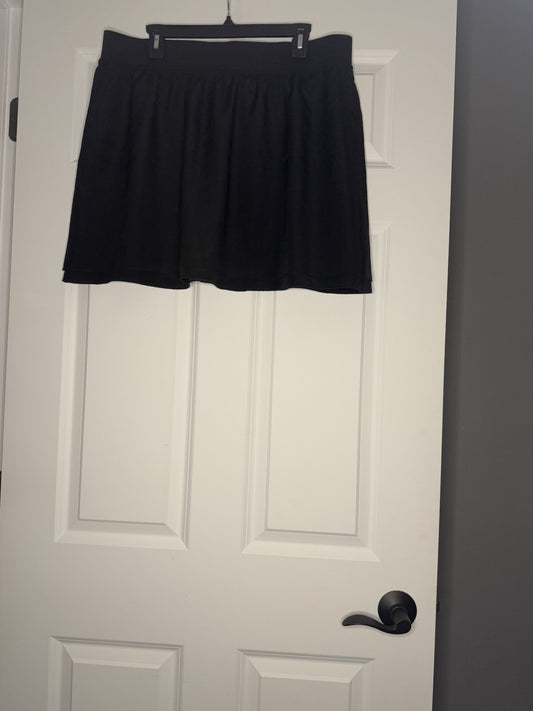 Loft Black Skirt Size 14 Elastic Waistband W Pockets 