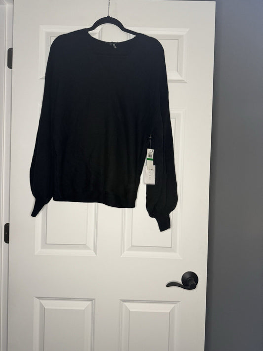 1 State Ribbed Black Sweater Large Nwt Msrp 69.00