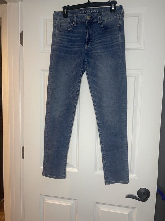 American Eagle super stretch skinny jeans 8 blue 