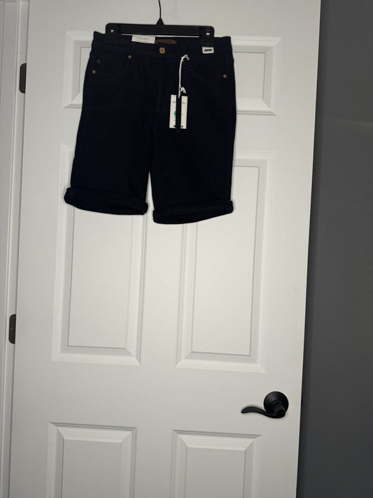Judy Blue High waist Tummy Control Top Shorts Large Black Nwt 