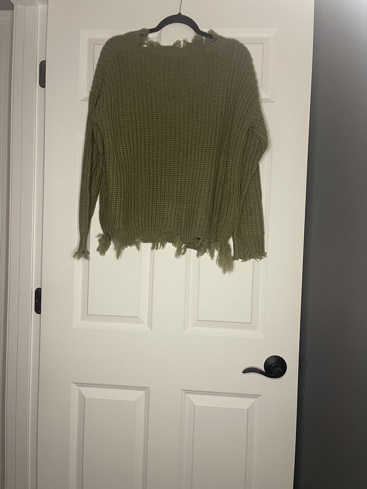 Staccato Sweater Green Small Distressed New With Tags