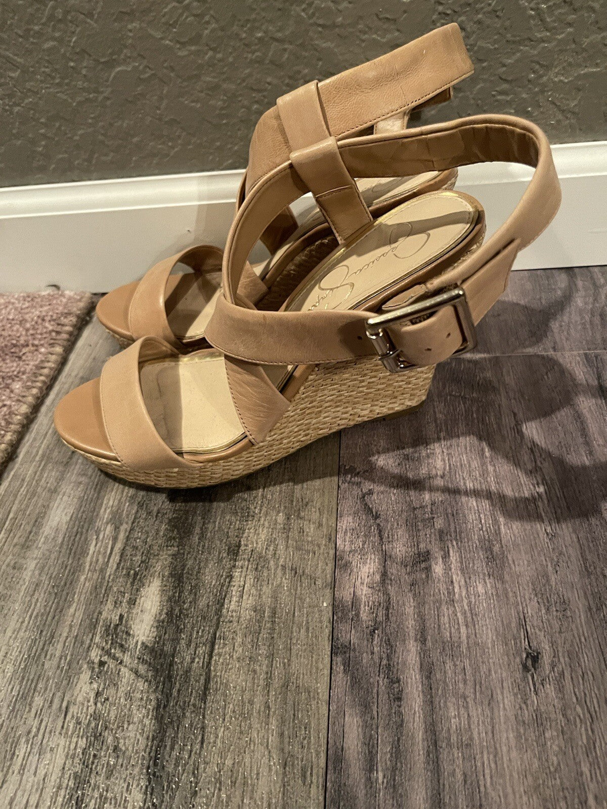 Jessica Simpson wedge heels brown size 8.5 