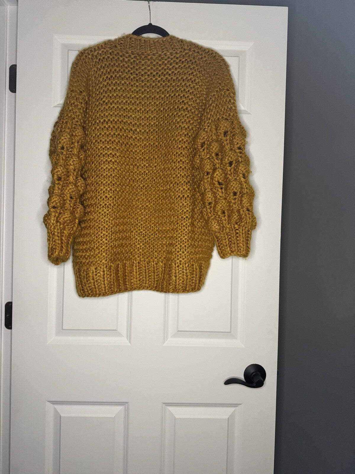 Macaron Knit Cardigan Small Mustard