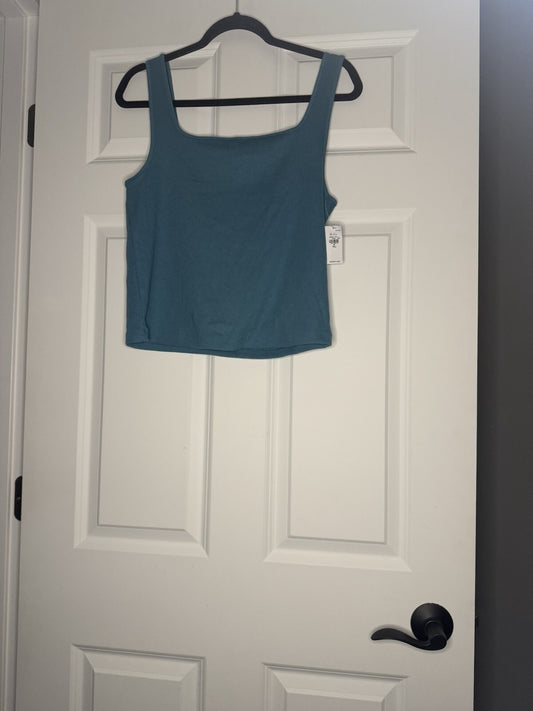 Old Navy Xl Tall Sleeveless Blouse Blueish Green Nwt 