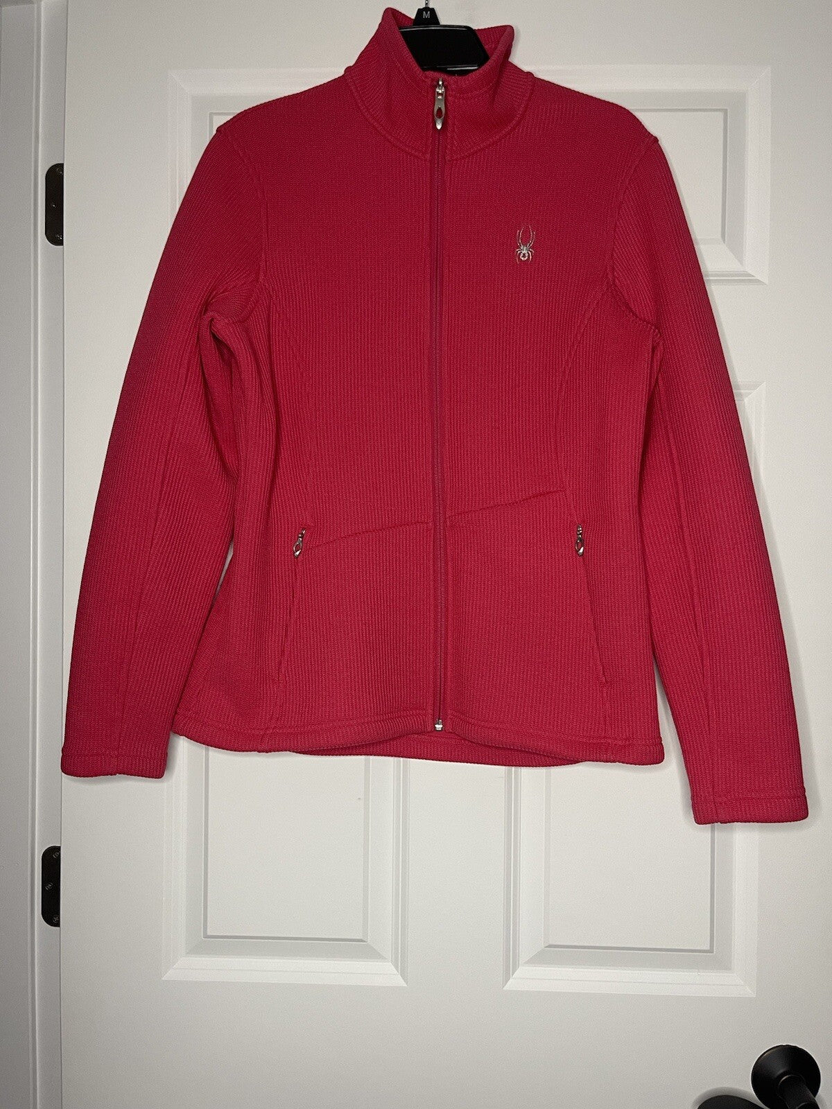 Spyder core full zip up sweater large pink 