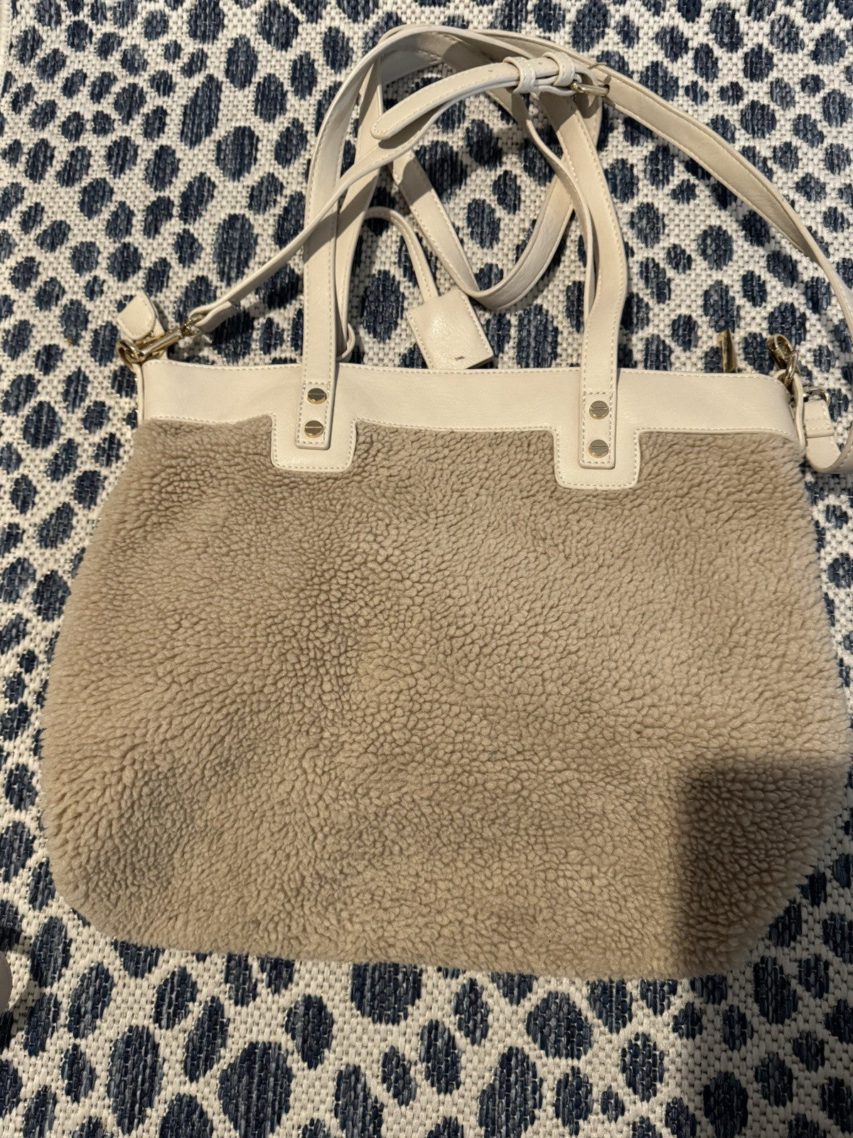 Mali And Lili Beige And Cream Purse Small Mark On Bottom 