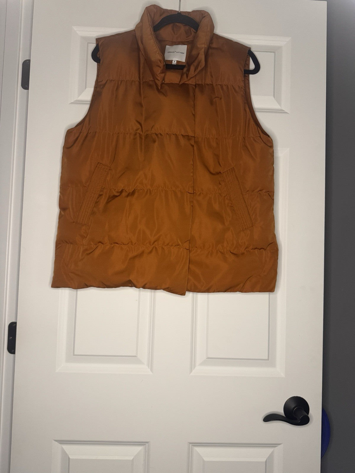 Gibson Latimer Puffy Vest Medium Burnt Orange 