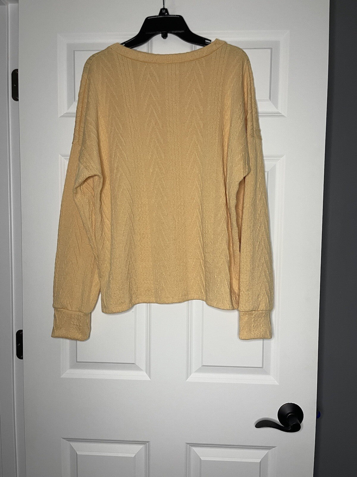 7th Ray molly cable knit top orange large NWT