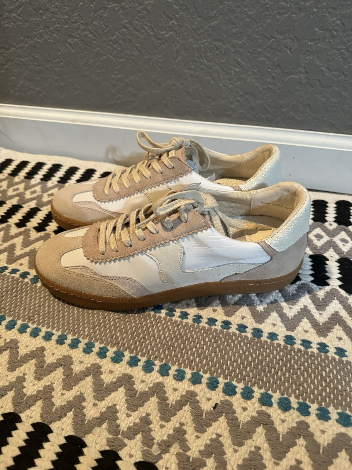 Dolce Vita Ivory Multi Nylon Sneakers Size 10 New In Box 139
