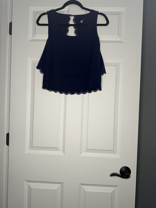 Faisca Sleeveless Blouse Small Navy 